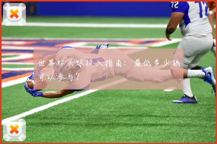 世界杯买球投入指南：最低多少钱可以参与？