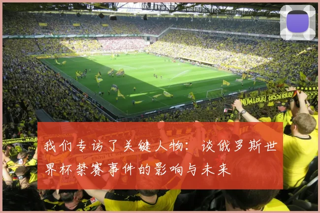 我们专访了关键人物:谈俄罗斯世界杯禁赛事件的影响与未来