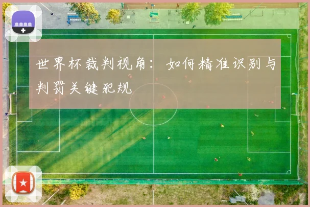 世界杯裁判视角：如何精准识别与判罚关键犯规